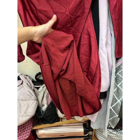 Abercrombie & Fitch Long Sleeve Off The Shoulder Satin Dress Size Small Tall - Picture 10 of 12